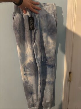 Mixology Blue Tie-Dye Jogger Pants size xs
